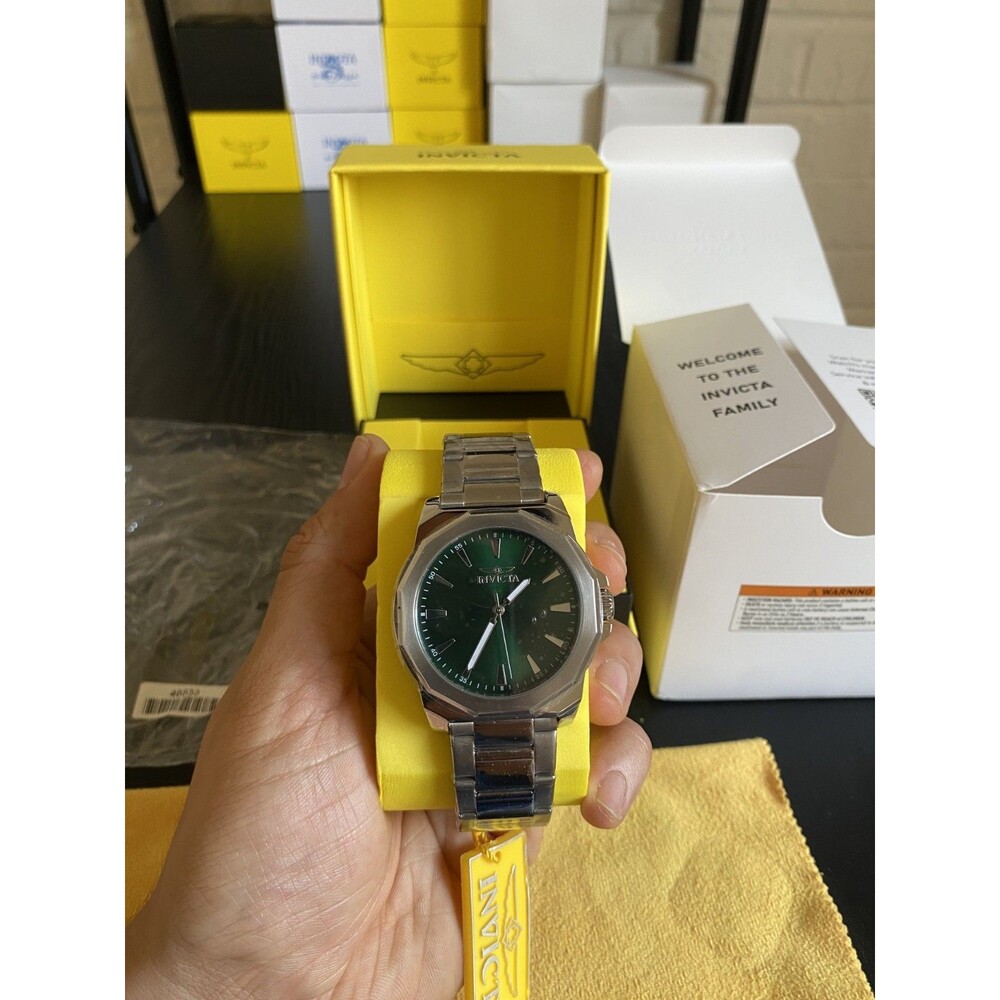 Invicta Speedway Dominus Men's 42mm Green Dial Steel Band Analog Watch 46833
